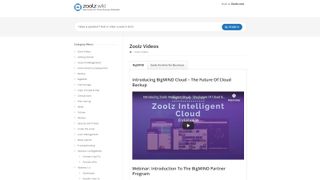 Zoolz' wiki for customer support
