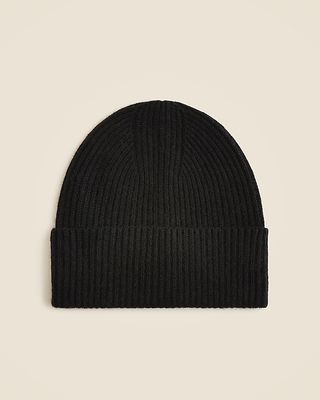 Ribbed Cashmere Beanie