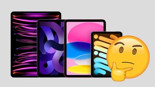 new iPad 2022 lineup and a confused emoji face