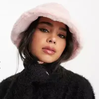 Monki, Faux Fur Bucket Hat&nbsp;