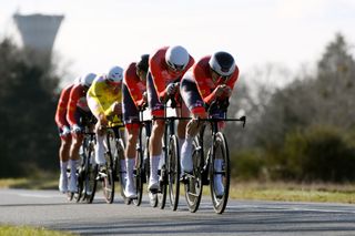 The Trek team during the 2023 Paris-Nice team time trial