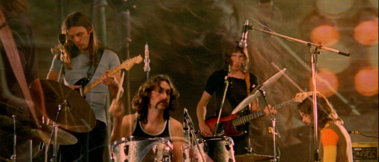 Pink Floyd onstage at Pompeii