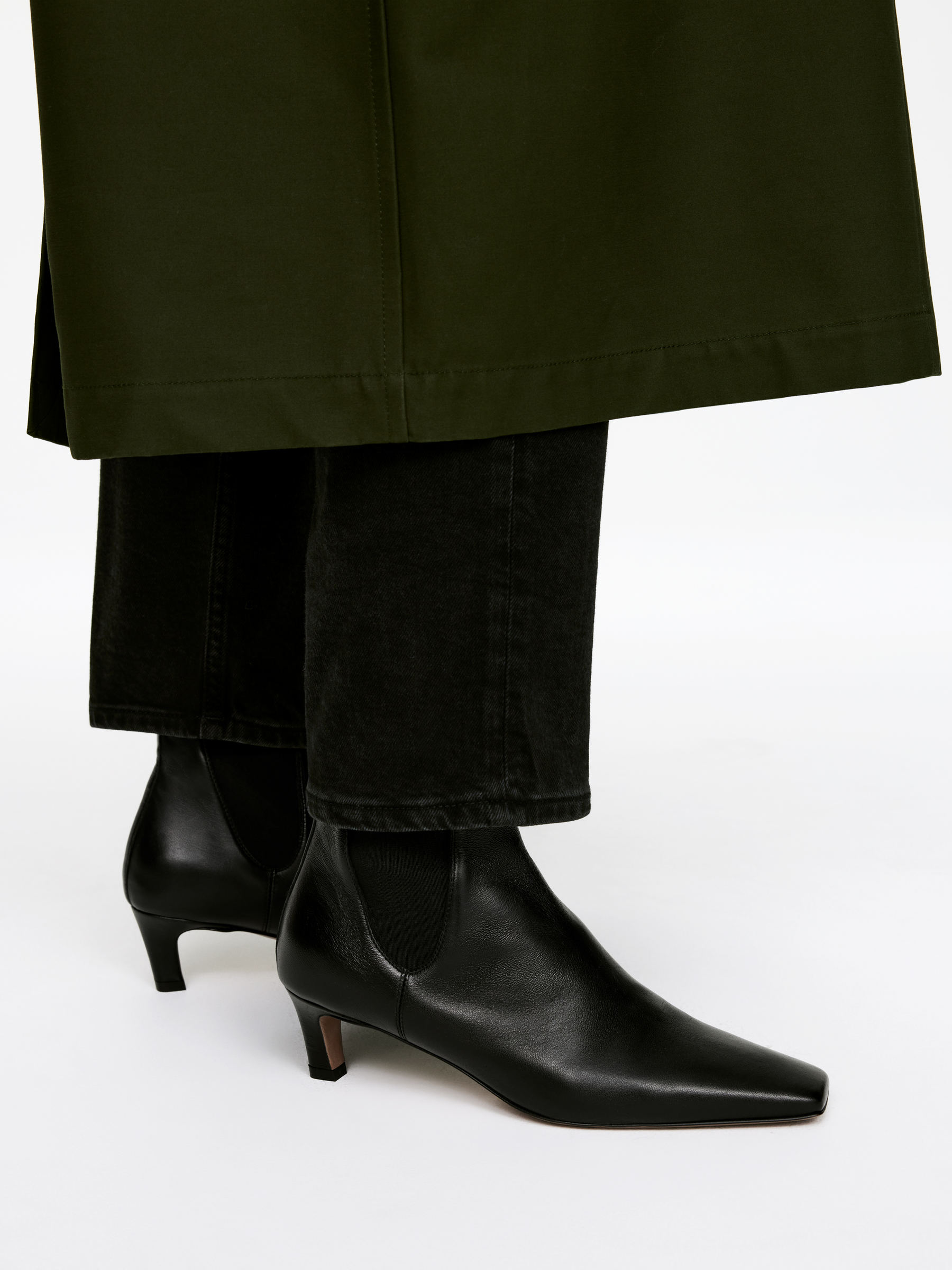 Square-Toe Ankle Boots &amp;ndash; Black &amp;ndash; Women &amp;ndash; Arket Gb