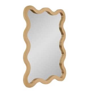 American Art Decor Wavy Framed Mirror, Gold - 22