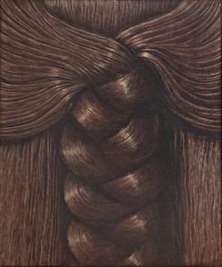 drawing of braided hair