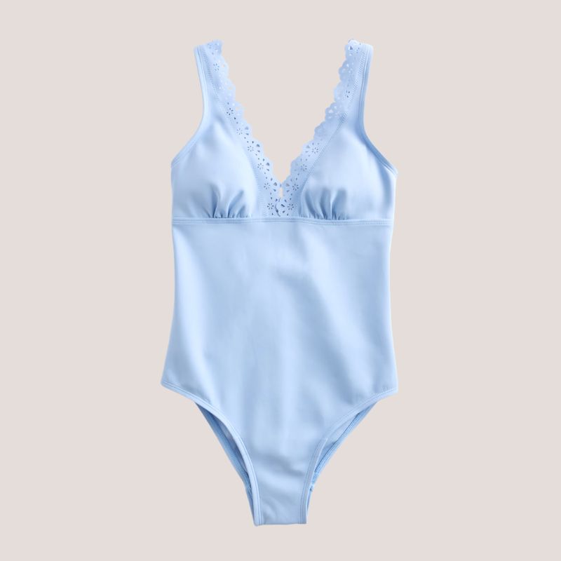 A cutout of a pale blue swimming costume by M&amp;amp;S