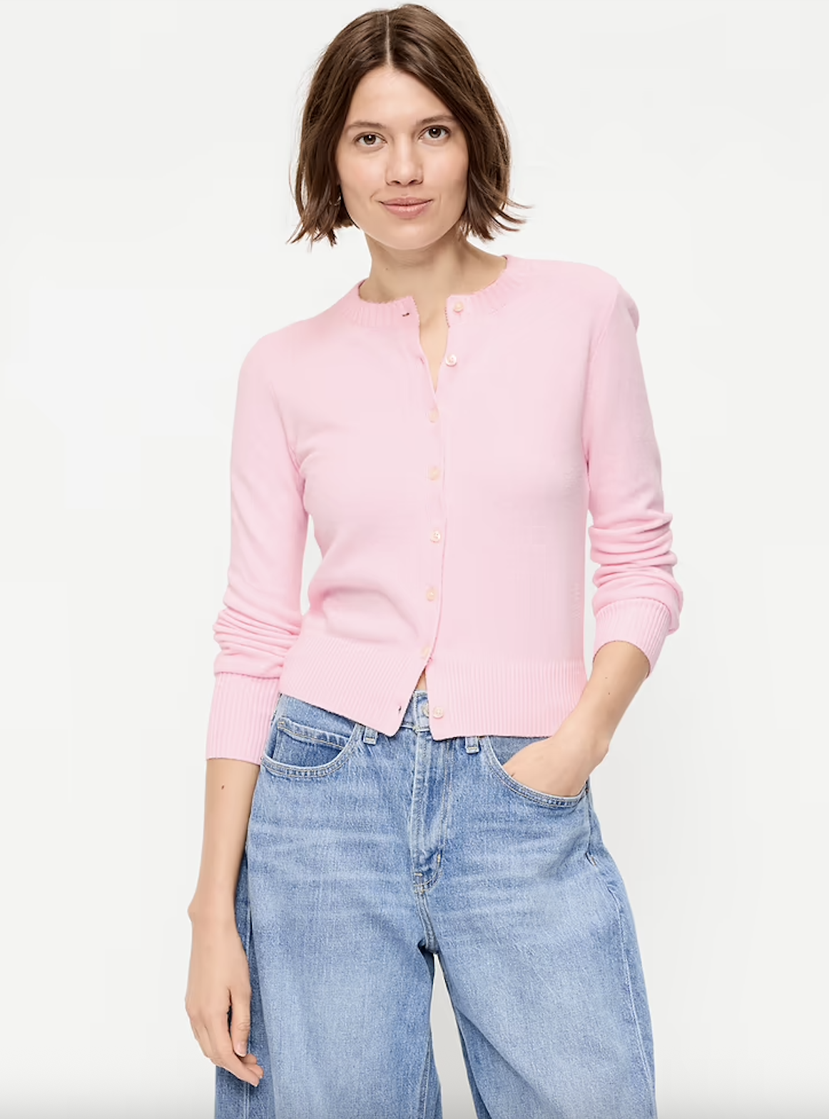 Old Navy Sosoft Cropped Crew-Neck Cardigan