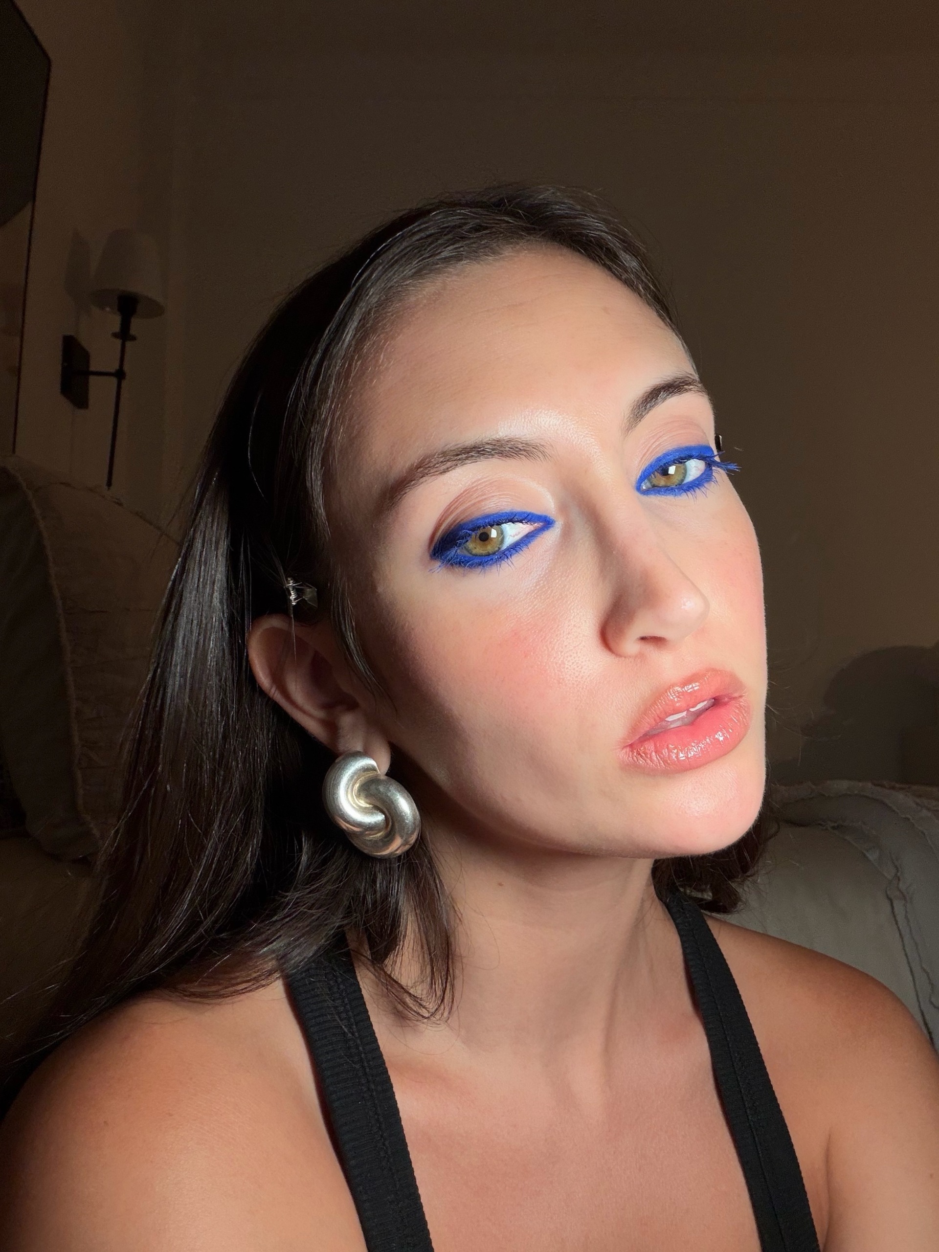 WWW associate beauty editor Alyssa Brascia wearing maximalist makeup.