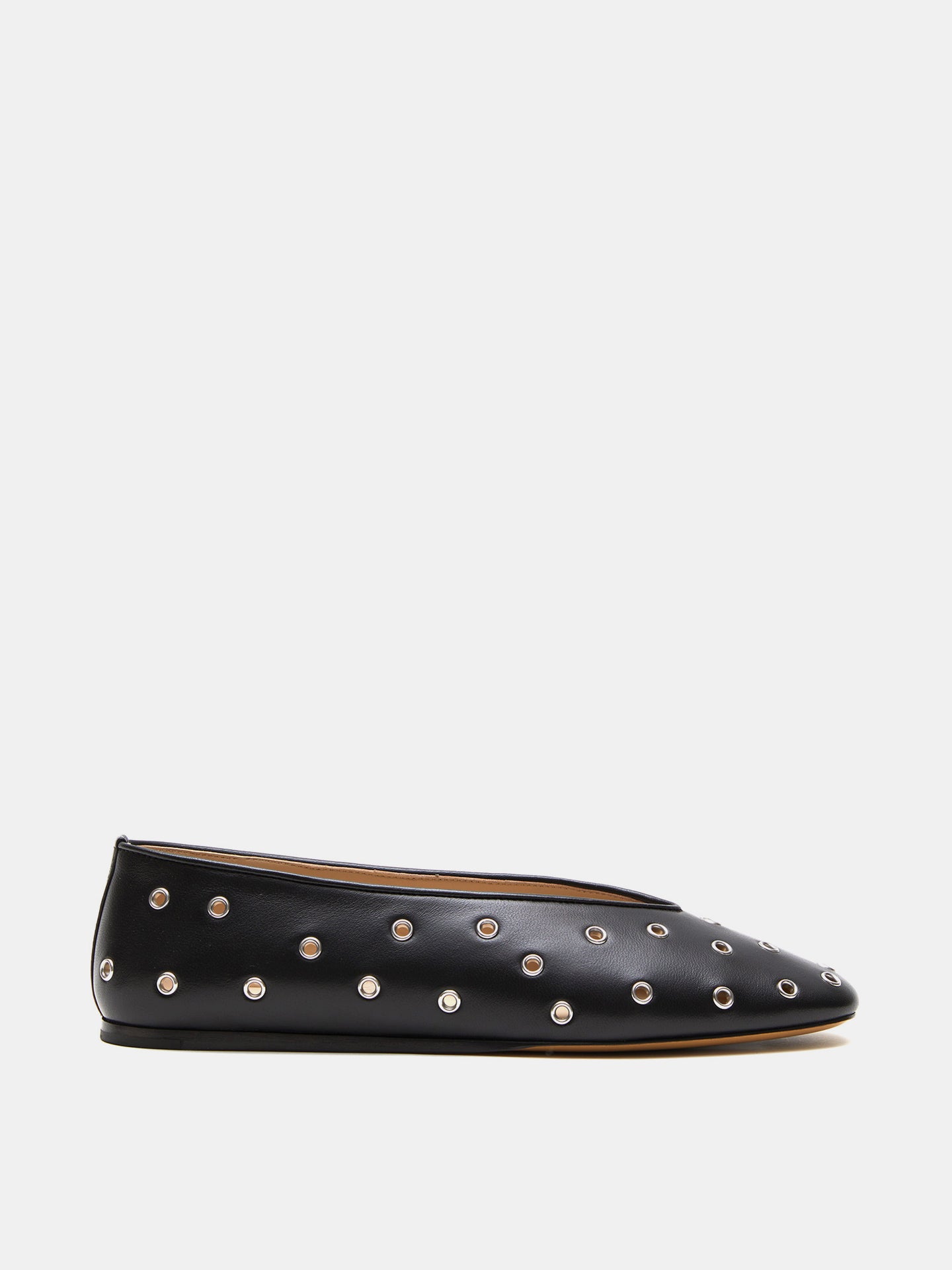 Regency Slipper / Black Leather Eyelet