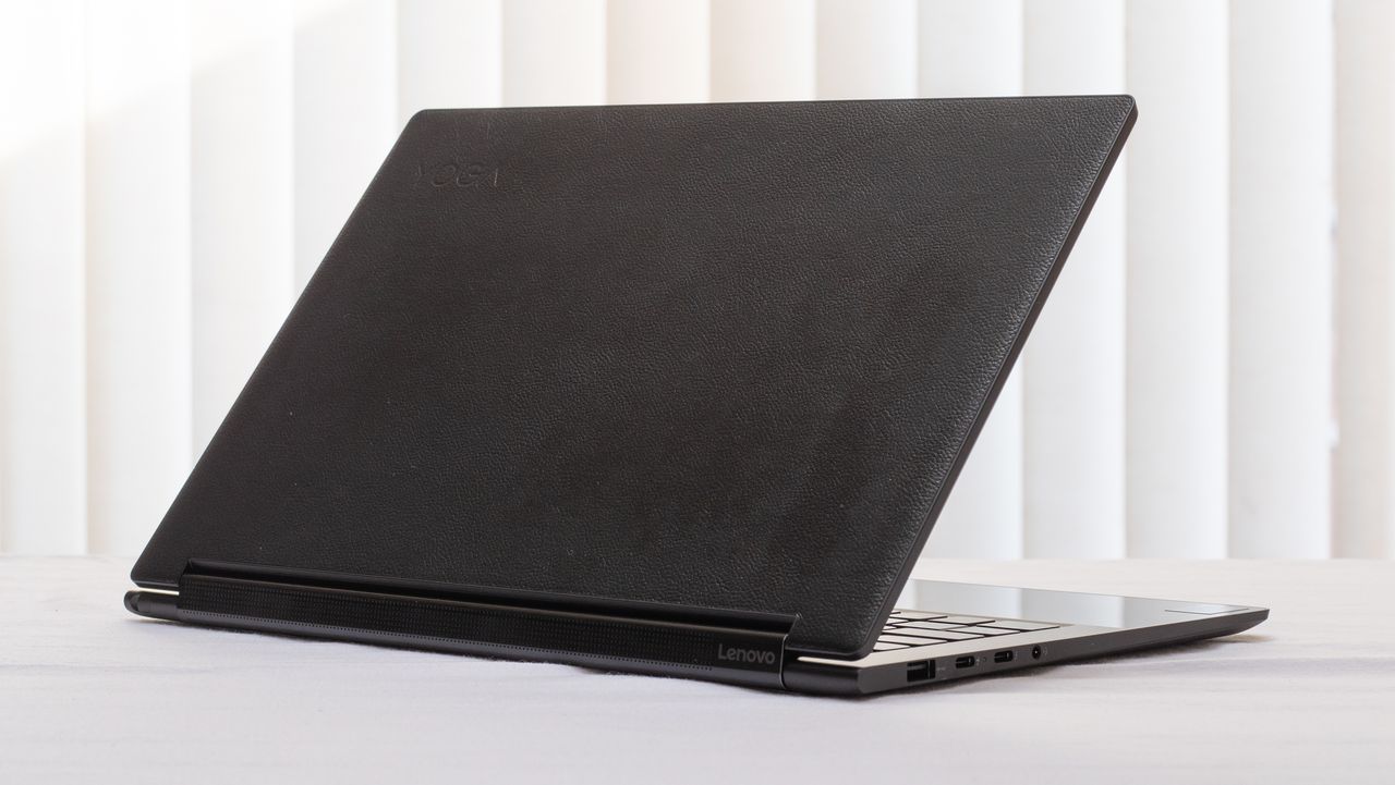 Angled view of the Lenovo Yoga 9i 14in (Shadow Black)