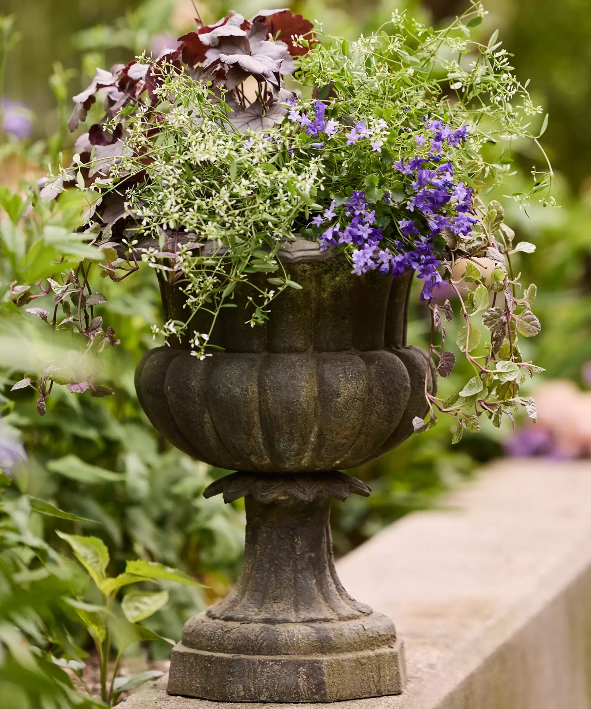Cast Iron Poppy Urn