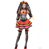 Day of the Dead Senorita Adult Costume: View at Party Delights