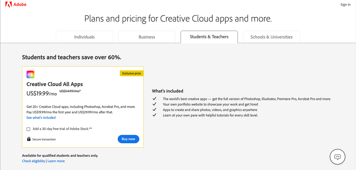 Adobe student discount save a massive 60+ on the Creative Cloud