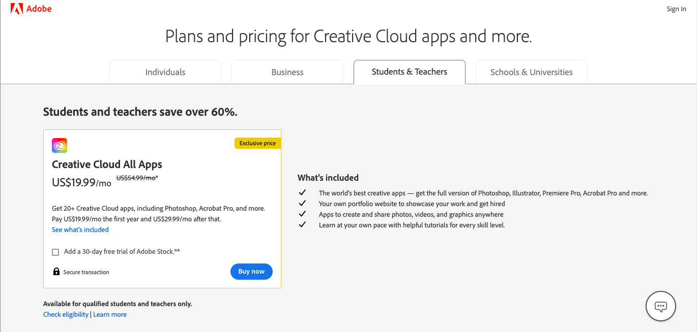 Adobe student discount save a massive 60+ on the Creative Cloud