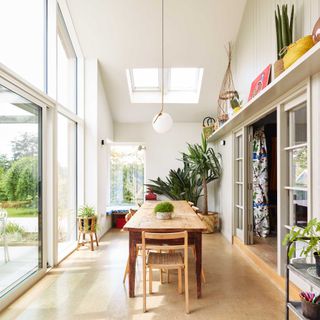 breakfast room extension with VELUX windows and sliding doors