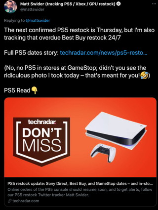 PS5 restock GameStop