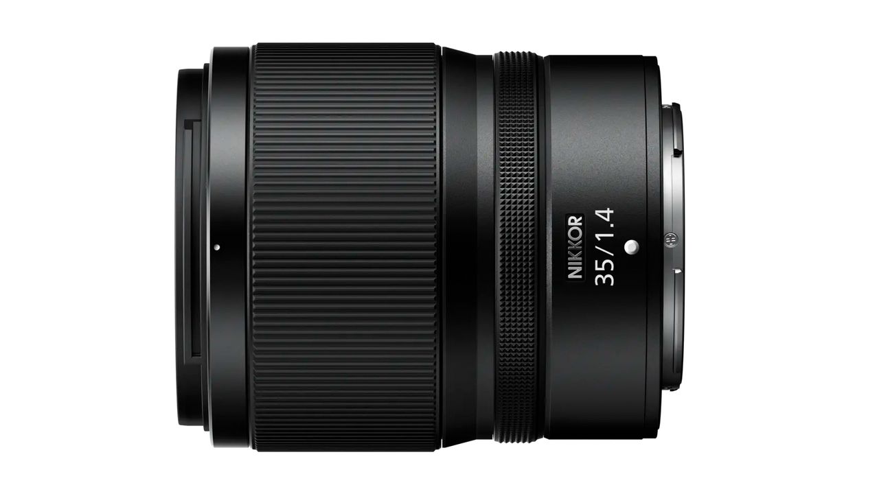 Nikon Nikkor Z 35mm f/1.4 on a white background