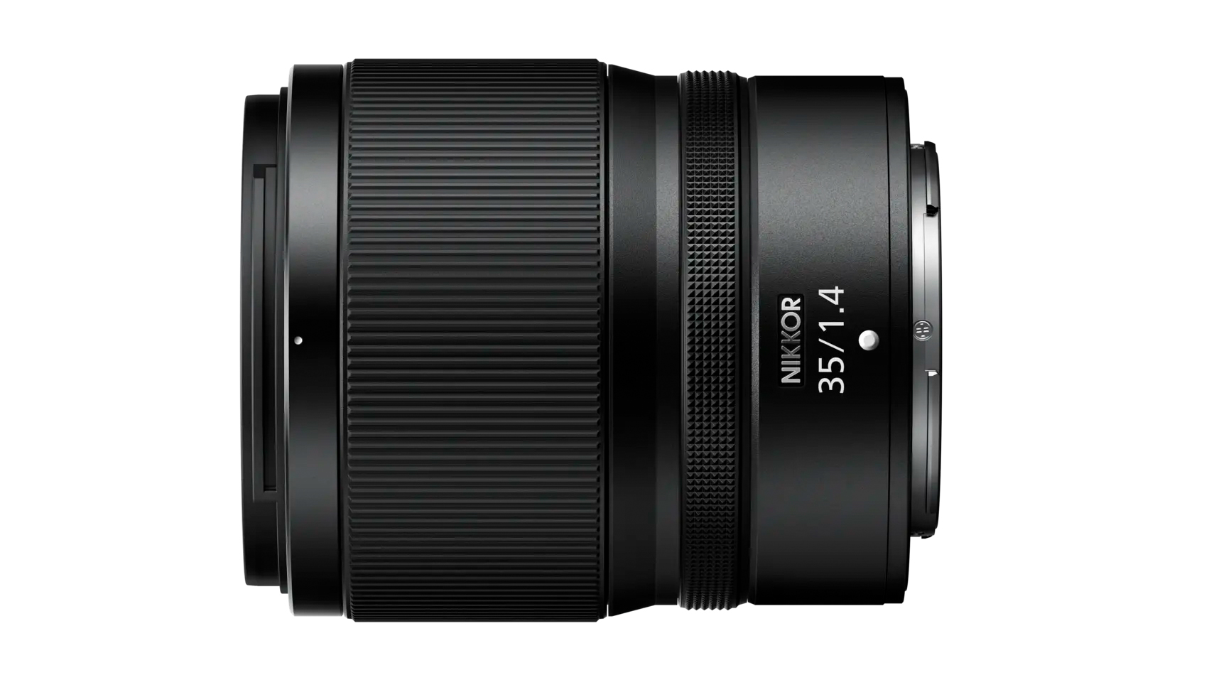 Nikon Nikkor Z 35mm f/1.4 on a white background