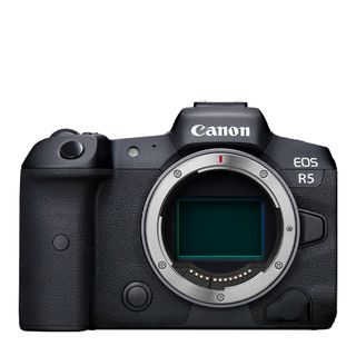 Canon EOS R5 on a white background