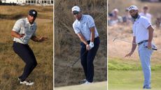 (L to R) Bryson DeChambeau, Lucas Herbert and Jon Rahm