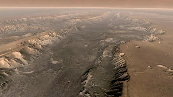 Composite image of the Valles Marineris canyon on Mars.