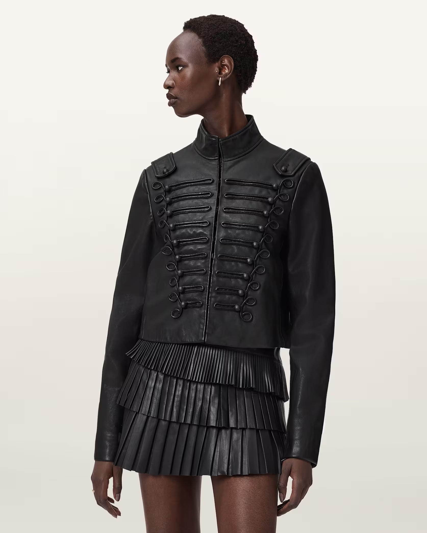 Allsaints, Rummy Cropped Leather Jacket