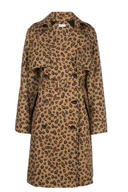 Rosetta Getty Leopard Print Trench Coat