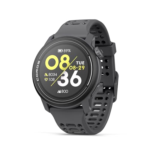 Coros Pace 3 Sport Watch Gps, Lightweight and Comfort, 17 Days Battery Life, Dual-Frequency Gps, Heart Rate and Spo2, Navigation, Sleep Track, Training Plan, Run, Bike, and Ski -Black Silicone