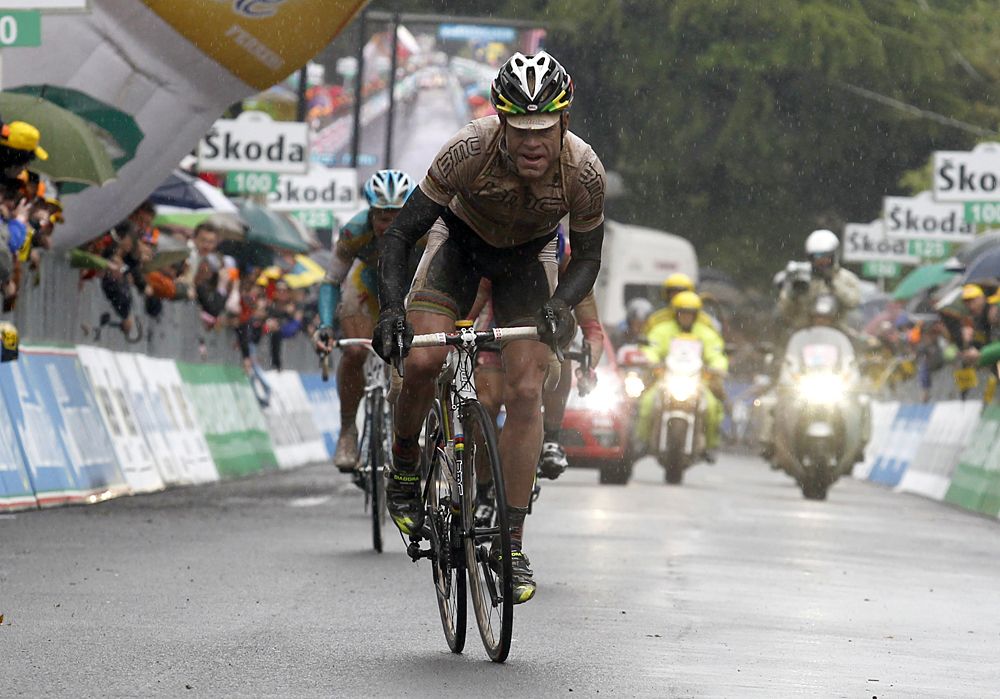 Australian Cadel Evans won in 2010 when the Giro d'Italia raced over the 'strade bianche' in the rain.