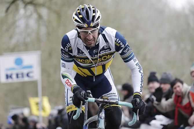 Juan Antonio Flecha (Vacansoleil) on the attack in Gent-Wevelgem