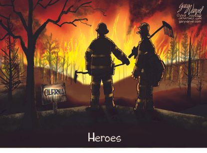 U.S. California fire firefighters heroes
