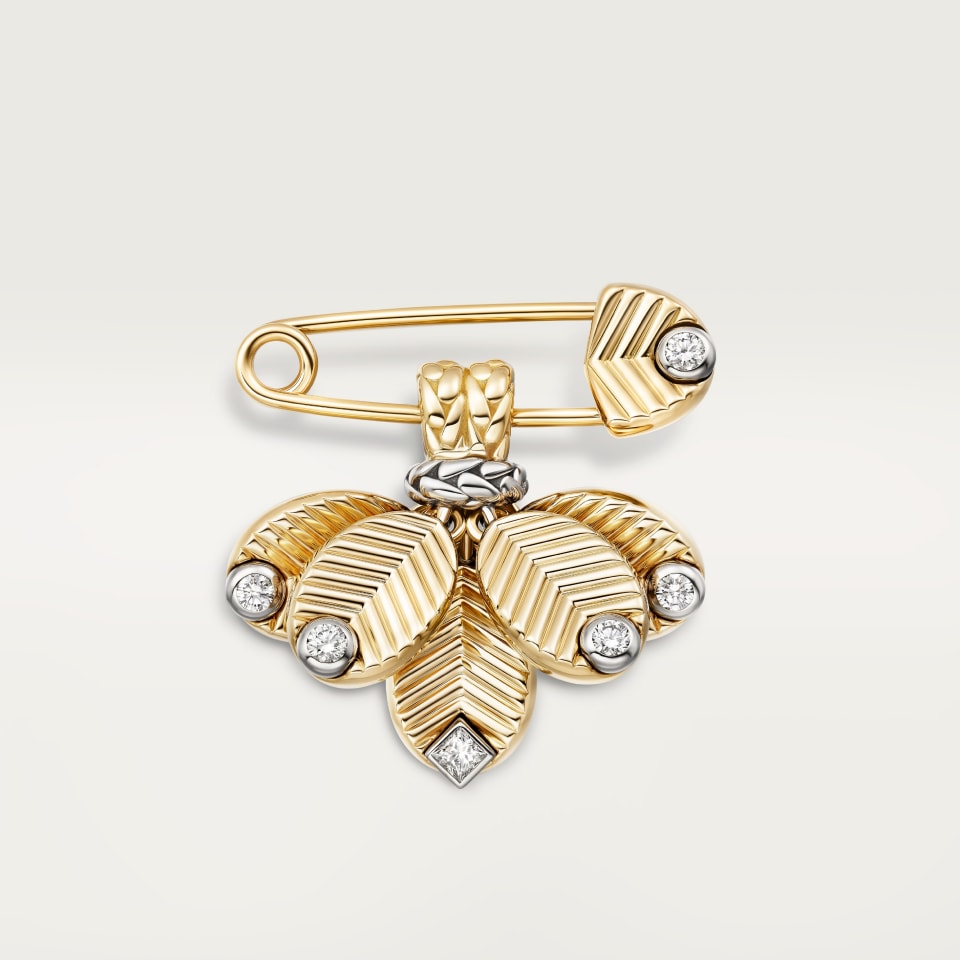 Grain De Caf&amp;eacute; Brooch, Diamonds