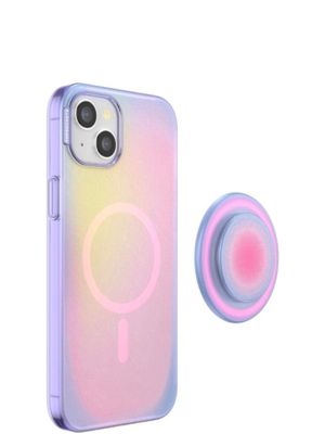  PopSockets iPhone 15 Plus Case with Round Phone Grip Compatible with MagSafe