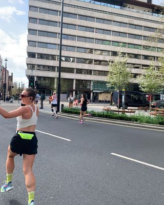 Speedwork: Ally running London Landmarks half marathon