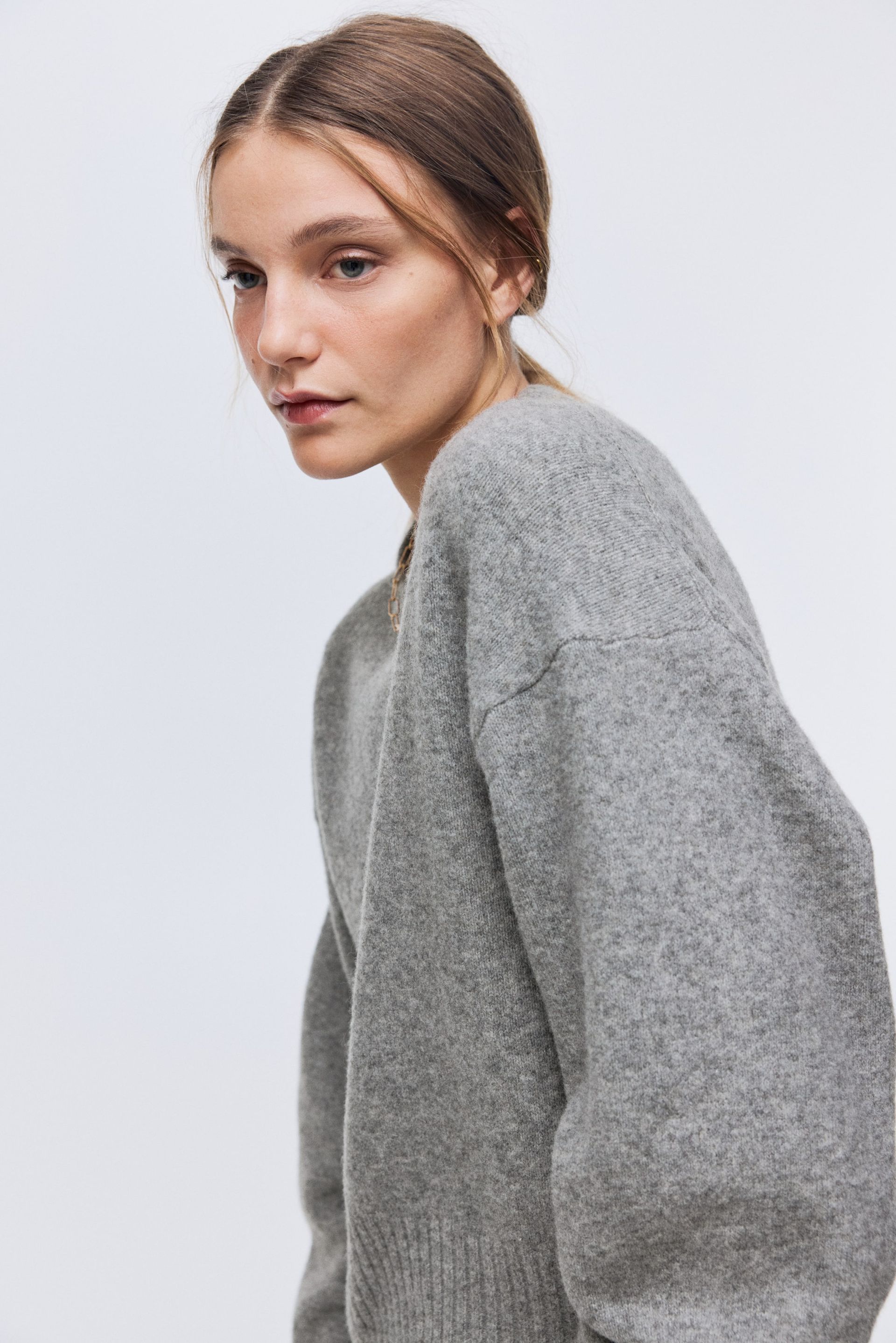 Oversized Sweater - Gray Melange