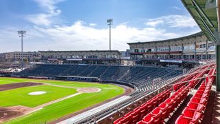 Hammons Field, home of the Springfield Cardinals, having EAW loudspeakers installed. 