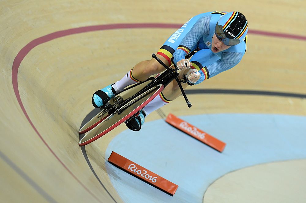 Jolein D'hoore (Belgium) in the women's Omnium