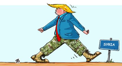 Political cartoon U.S. Trump Syria withdrawal&nbsp;
