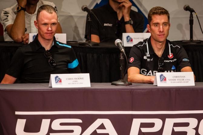 Two of the week's top riders Chris Froome (Sky) and Christian Vande Velde (Garmin-Sharp).
