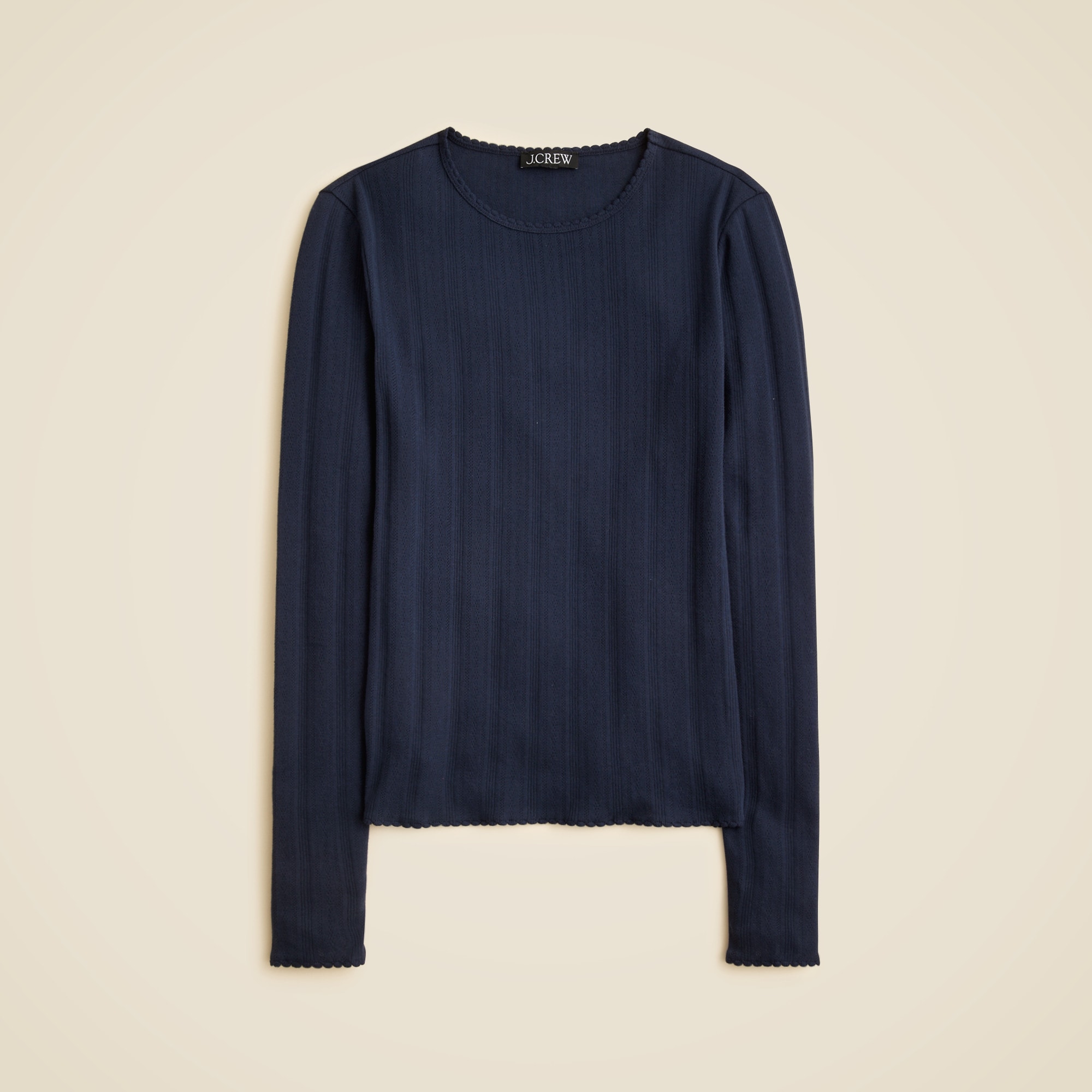 New Pointelle Long-Sleeve T-Shirt
