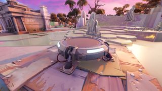Fortnite launchpad placed in Shimmering Shrine