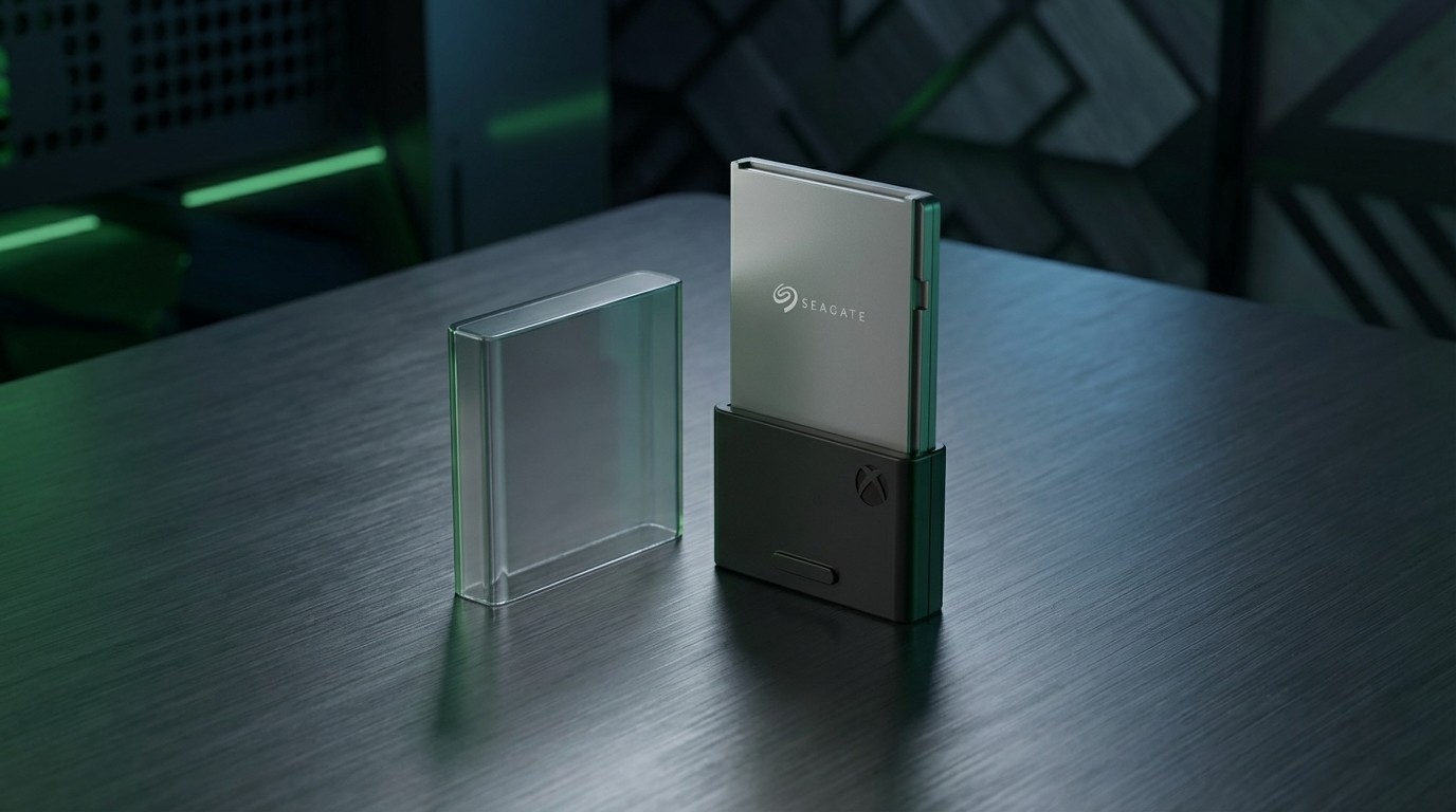 AI generated image of the Seagate Xbox Storage Expansion Card visualized