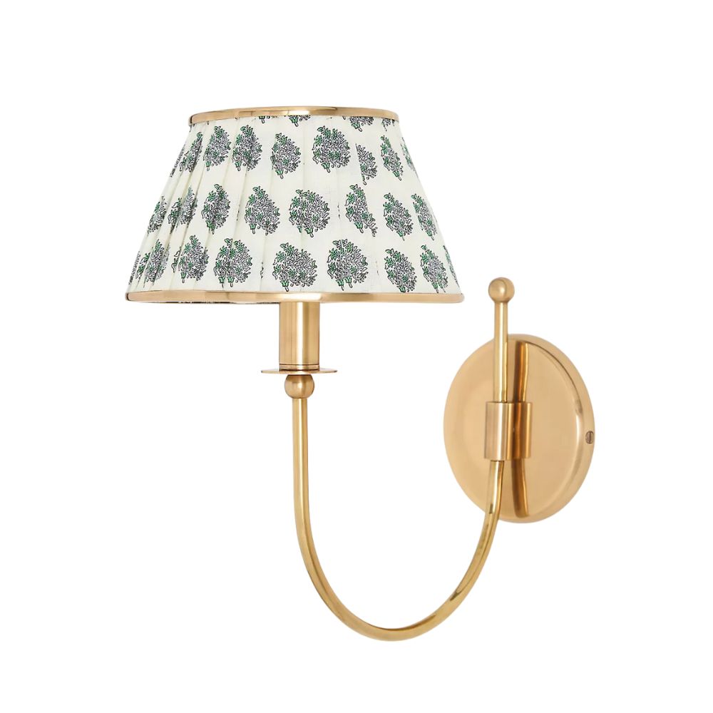 Lee Brass Fabric Shade Sconce
