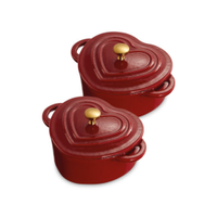 Mini Red Heart Cast Iron Pots, £14.99 | Aldi