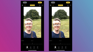 iPhone 15 Pro portrait editing comparison