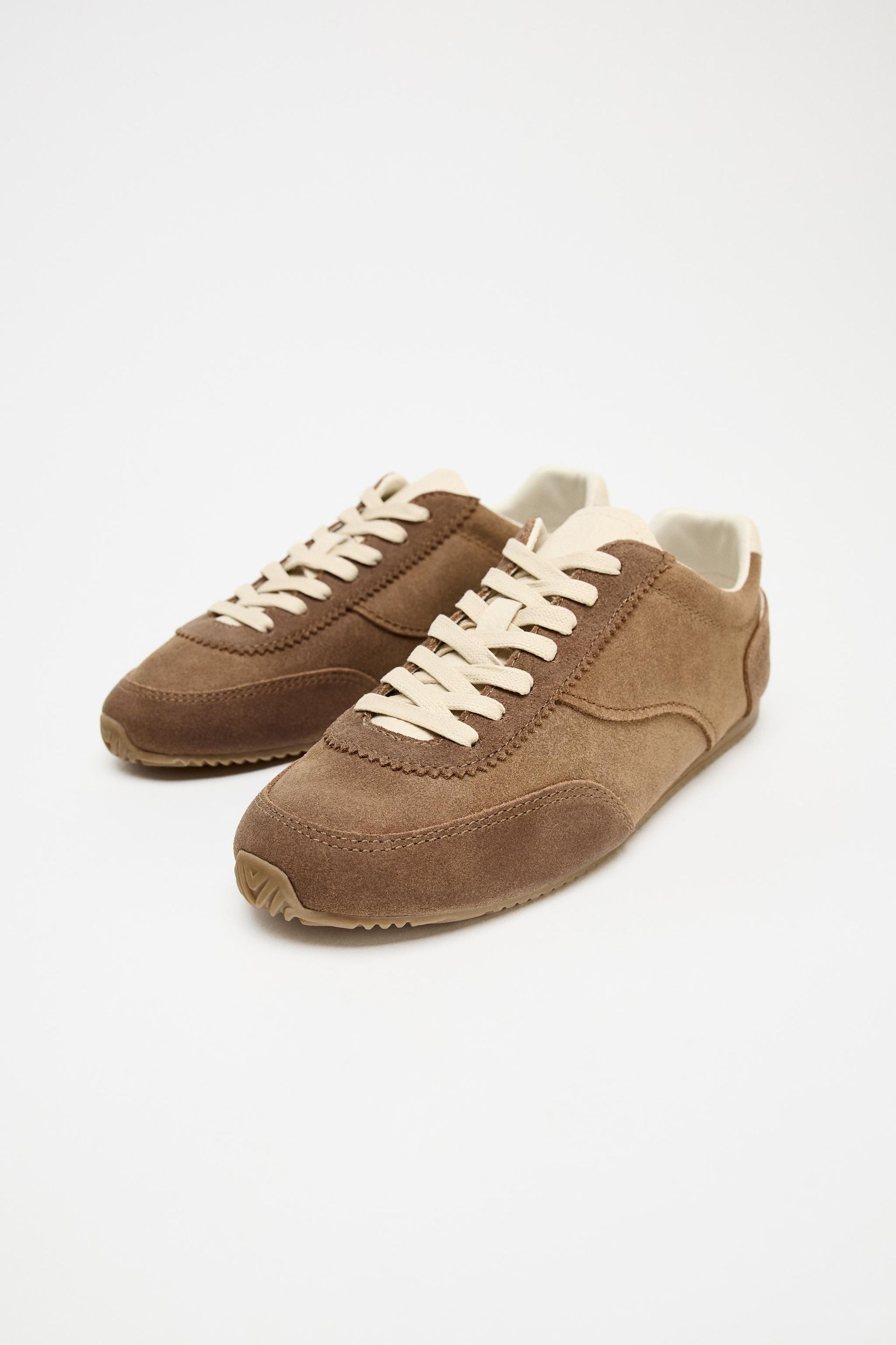 Contrast Leather Sneakers