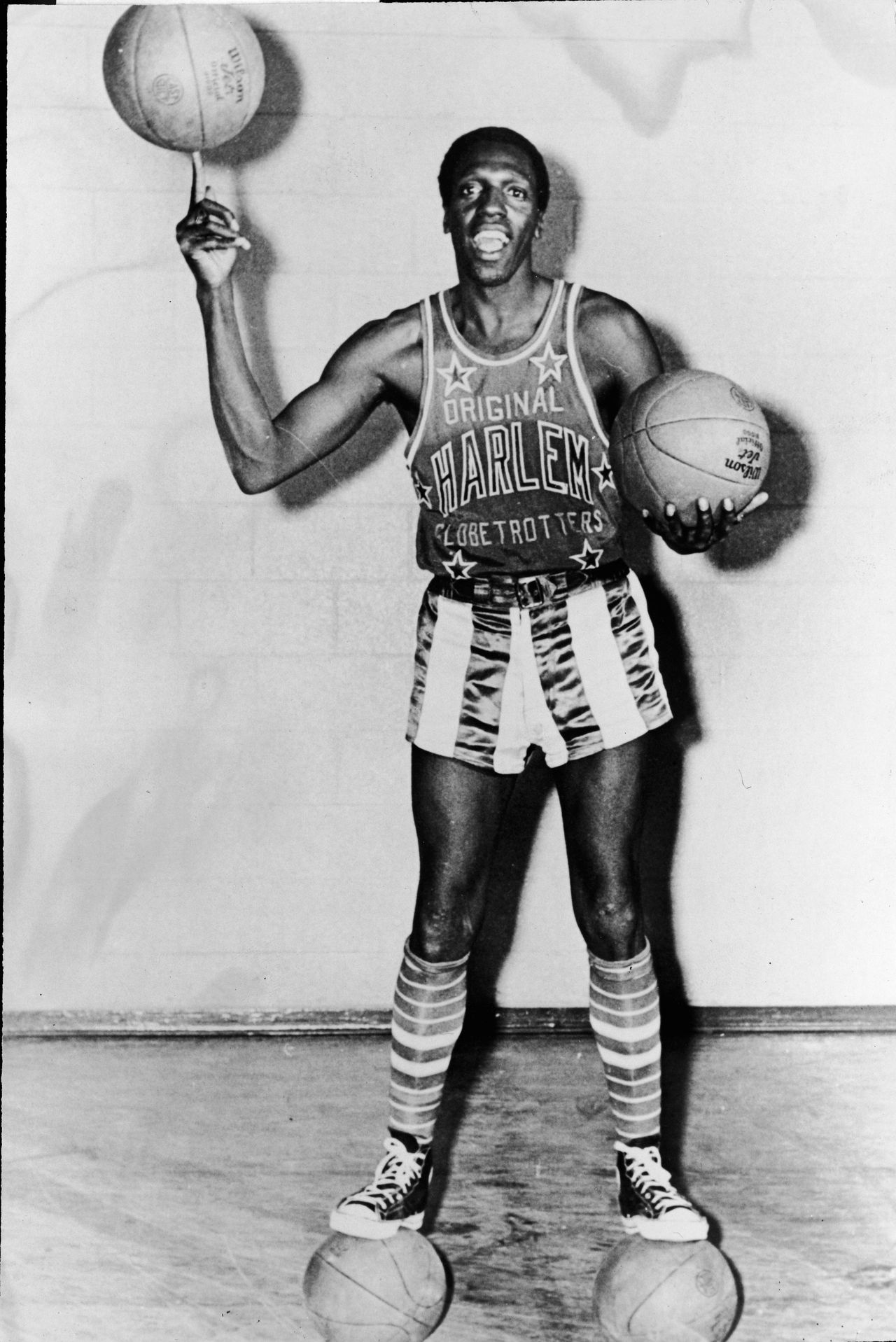 Harlem Globetrotters icon Meadowlark Lemon in 1968