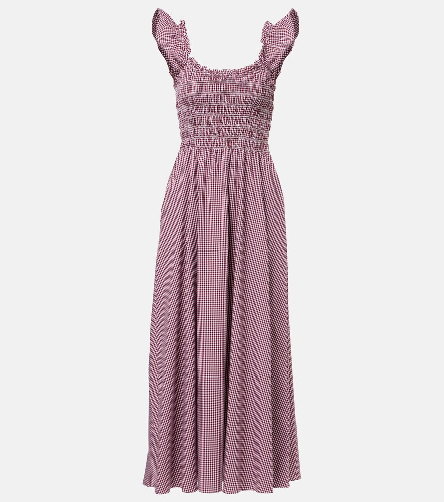 Eudora Shirred Cotton-Blend Maxi Dress