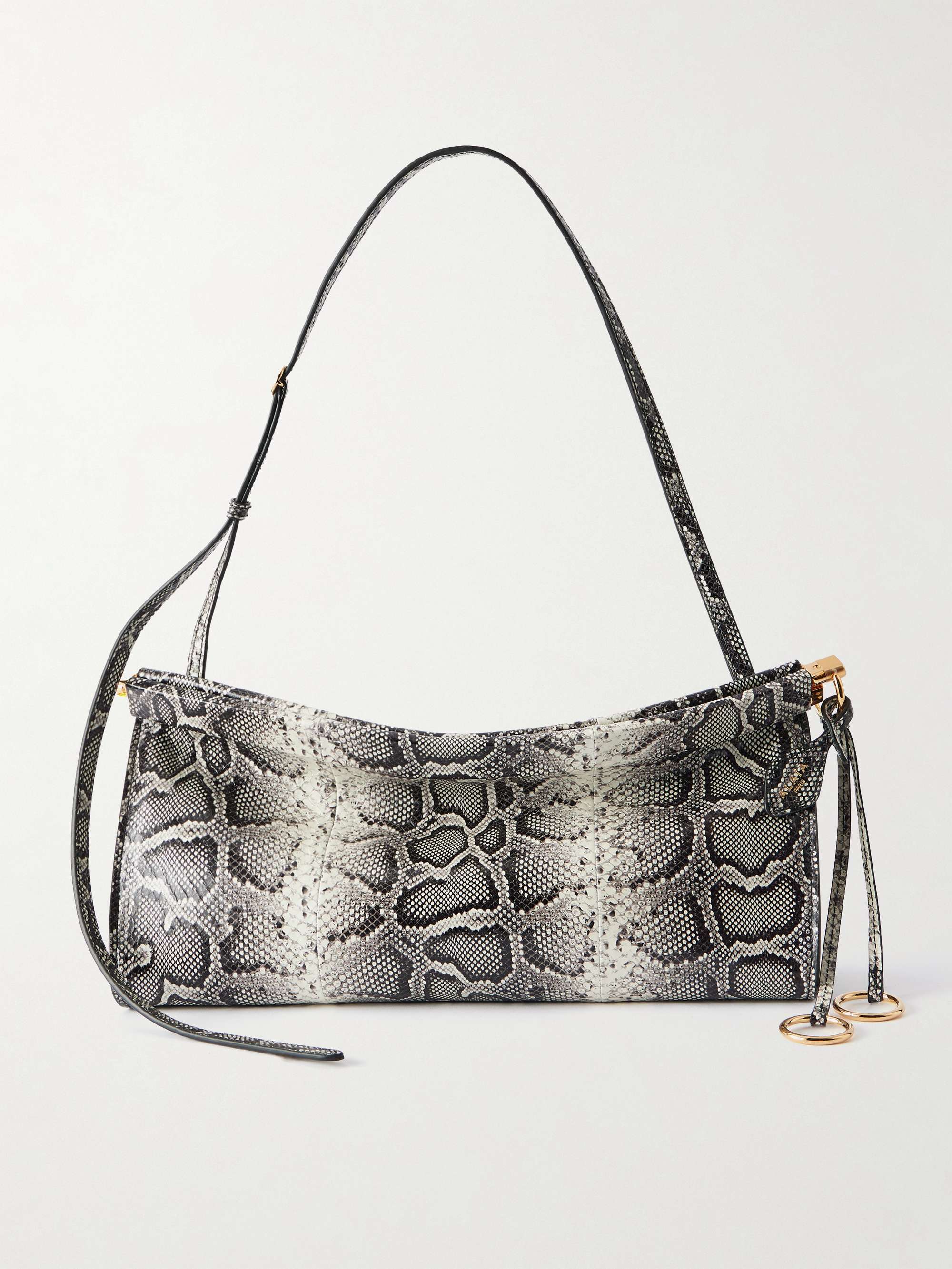 Le Click E/w Medium Snake-Effect Eel Shoulder Bag