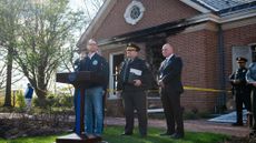 Pennsylvania Gov. Josh Shapiro speaks outside governor's mansion charred in arson attack